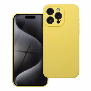 Case for iPhone 15 PRO MAX Silicone 2mm (camera protection) yellow