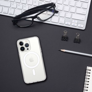 Akrila magnētiskais apvalks Iphone 14, caurspīdīgs