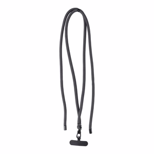 SWING (8mm) Tālruņa siksniņa, Tālruņa kulons ar regulējamu garumu / auklas garums 165cm (maks. 82.5cm cilpā) / uz pleca vai kakla - pelēks