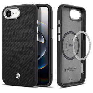 Spigen Enzo Aramid MagSafe Case for iPhone 16e / 17e - Black