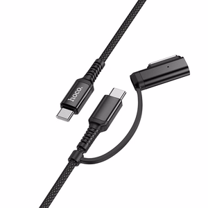 Kabelis 2in1 USB C uz USB C / Mag3 Hoco 240W 1,8 m U142 melns