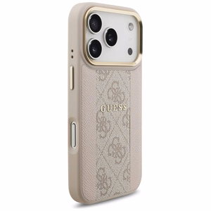 Guess 4G Stripe Magnētiskais viedtālruņa apvalks iPhone 17 Pro - rozā