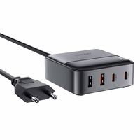 Acefast Z6 lādētājs Tīkla GaN galddatora lādētājs 2x USB-A / 2x USB-C PD 65W - melns