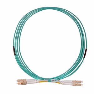 Alantec FOC-LCLC-5MMD-3-3 – LC-LC dupleksais optiskās šķiedras savienojuma kabelis, OM3 multimode 50/125 µm, 3 m, tirkīza