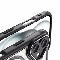 Leading Series magnētiskais silikona viedtālruņa apvalks MagSafe iPhone 16 Plus - melns