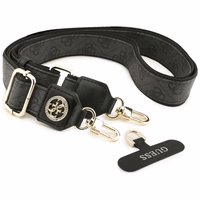 GUESS universālais siksna GUUCNP4DGMK (4G PU siksna, piestiprinājums, ar Strass metāla logotipu) melna