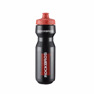 Rockbros 750 ml velosipēda pudele - caurspīdīgi melna ar sarkanu iemuti