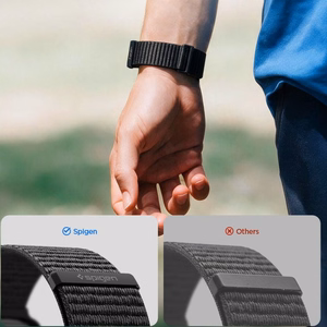Spigen WBF01 siksniņa, paredzēta Apple Watch 44 / 45 / 46 / 49 mm, melna