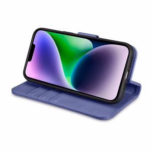 iCarer Maki apvalks 2in1 vāks iPhone 14 Plus Anti-RFID ādas atverams apvalks gaiši violets (WMI14220727-LP)