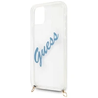 Guess GUHCP12LCRTVSBL iPhone 12 Pro Max 6.7" zils/zils cietais apvalks Script Vintage