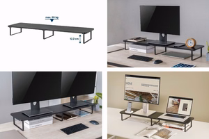 Gembird MS-TABLE2-01 monitor mount / stand Desk melns