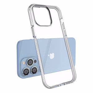 Spring Case viedtālruņa apvalks iPhone 14 Pro Max silikona vāciņš ar rāmi gaiši zils