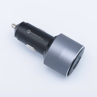 FORCELL F-ENERGY Alu automobiļa lādētājs 2 x Type C + USB A PD QC4.0 SFC2.0 3A 85W pelēks