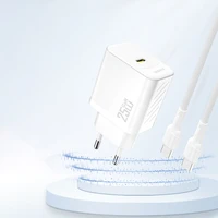 Dudao A27 25W GaN USB-C sienas lādētājs - balts