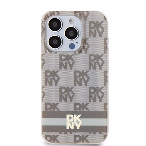 DKNY IML Checkered Mono Pattern & Printed Stripes MagSafe чехол для iPhone 13 Pro / 13 - бежевый