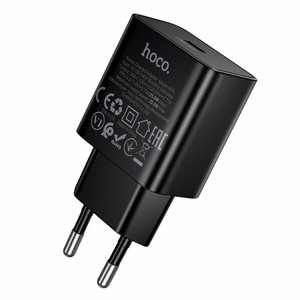 Telefona lādētājs Hoco USB C QC PD 25W N76 melns