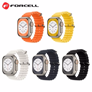 Strap do Apple Watch Forcell F-Design FA12 silicone holes 42 / 44 / 45 / 49 mm yellow