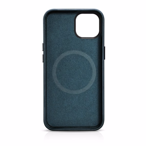 Чехол iCarer Oil Wax Premium Leather для iPhone 14 Plus магнитный кожаный с MagSafe тёмно-синий