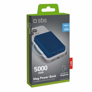 Portatīvais lādētājs SBS TEBB5000MAG1CB 5000 mAh saderīga ar MagSafe - zila
