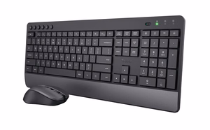 Trust Trezo tastatūra ar peli bezvadu RF QWERTY US English melna