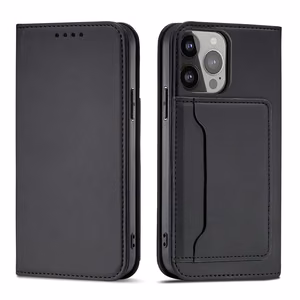 Magnet Card Case для iPhone 13 Pro чехол-кошелёк с держателем для карт чёрный