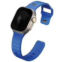 UNIQ siksniņa Stride Apple Watch Series 1/2/3/4/5/6/7/8/9/SE/SE2/Ultra/Ultra 2 42/44/45/49mm FKM gumijas zils