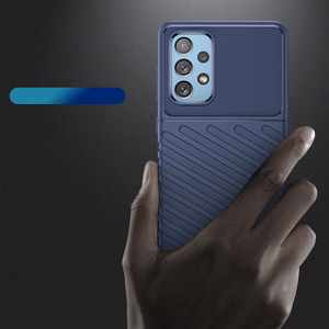 Thunder viedtālruņa apvalks elastīgs bruņu apvalks Samsung Galaxy A73 zila