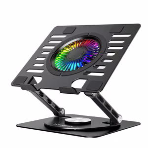 Wozinsky WDCX-X16-AS CoolBase RGB 360° Охлаждающая Подставка для Ноутбука и Планшета - Черный