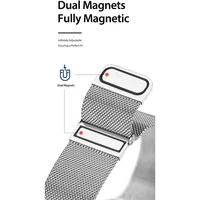 DUX DUCIS siksniņa MILANESE nerūsējošā tērauda magnētiskais Apple Watch 38 / 40 / 41 mm pelēka