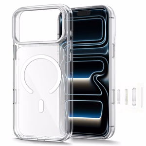 Tech-Protect MagStand MagSafe CC maciņš, paredzēts iPhone 18 Pro / 17 Pro, caurspīdīgs