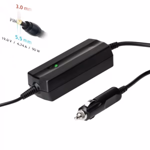 Auto lādētājs priekš laptop Akyga AK-ND-37 (19V / 4.74A 90W 5.5 x 3.0mm + pin) SAMSUNG 1.2m