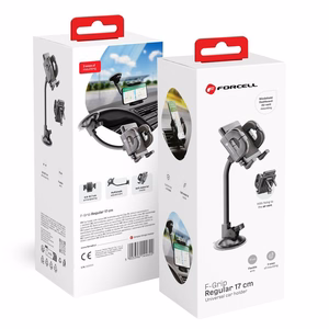 FORCELL F-GRIP Regular 17 cm auto turētājs vējstiklam / paneļim / ventilācijas atverei melns