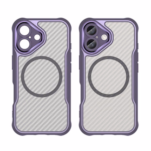Viedtālruņa apvalks Magnētiskais silikona Līderu sērija iPhone 16 Plus (m) - violets