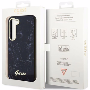 Guess GUHCS23MPCUMAK S23+ S916 melns/melns cietais apvalks Marble