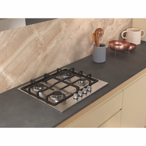 Whirlpool TGML 661 IX R iebūvējama gāzes plīts virsma no nerūsējošā tērauda, 58 cm, 4 zonas
