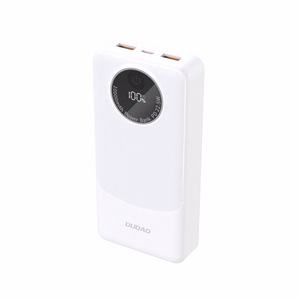Dudao K12Pro 22.5W PD 20000mAh USB-A, USB-C balts portatīvais lādētājs