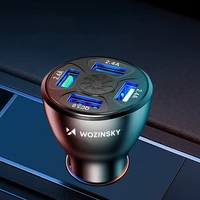 Wozinsky WCCAW 50W 4x USB-A QC automašīnas lādētājs - balts