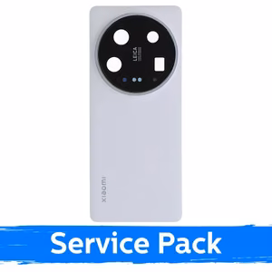 Задняя крышка совместимая с Xiaomi 14 Ultra белая (Service Pack)