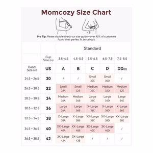 Momcozy YN21 – zīdīšanas krūšturis, S, melns