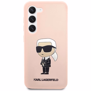 Karl Lagerfeld KLHCS23SSNIKBCP S23 S911 жёсткий чехол розовый/розовый Silicone Ikonik