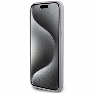 Guess GUHCP15MPS4DGPS iPhone 15 Plus 6.7" sudraba/sudraba cietais apvalks Strass Metāla Logotips