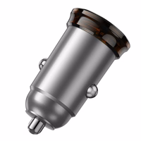 Automobiļa lādētājs Hoco 2 x USB C PD QC3.0 45W NZ16B metāla pelēks