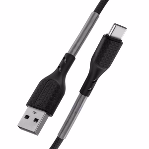 FORCELL F-ENERGY Carbon CB-02A kabelis USB A uz Type C QC4.0 5A 60W 1 m melns