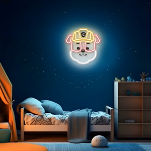 Piekarināms Paw Patrol LED neona gaismeklis uz organiskā stikla – Rubble OW-130446