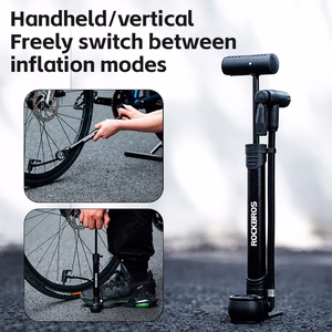 Rockbros 42310006001 velosipēda pumpis ar manometru - melns