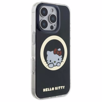 Hello Kitty IML Saldā kaķenīte magnētiskais iPhone 16 Pro viedtālruņa apvalks - melns