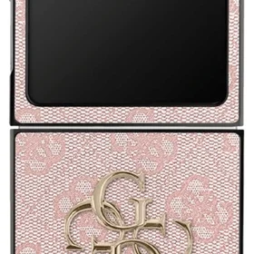 Guess Liels 4G logotipa klasiskais vāciņš Samsung Galaxy Z Flip 7 - rozā