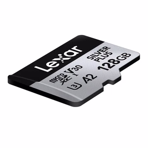 Lexar High-Performance Silver Plus microSDXC atmiņas karte 128 GB + adapteris