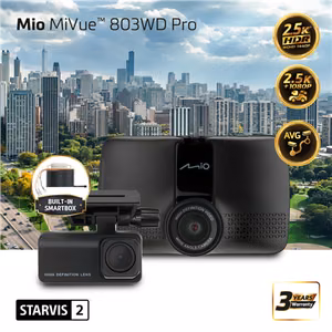 Mio Front & Rear Dual Dash Cam with HDR MiVue 803WD Pro GPS Wi-Fi