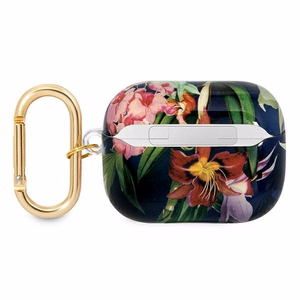 Guess GUAPHHFLB чехол для AirPods Pro синий/синий Flower Strap Collection